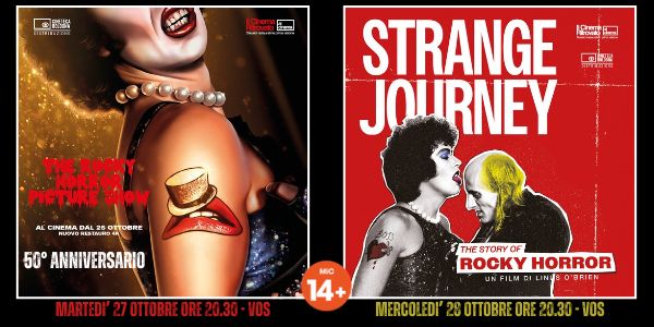 Featured image for “Il Cinema Ritrovato in VOS -“The Rocky Horror Picture Show” 27/10 ore 20.30 e”Strange Journey: the story of Rocky Horror” 28/10 ore 20.30”